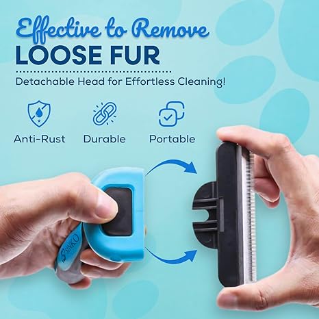 Sinko Dog & Cat Grooming Brush – Shedding Control (Blue)