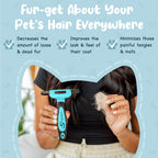 Sinko Dog & Cat Grooming Brush – Shedding Control (Blue)
