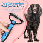 Sinko Double-Sided Undercoat Rake – Dematting & Deshedding (Brush & Comb)