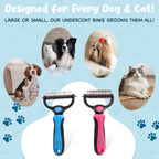 Sinko Pet Undercoat Rake – Brush & Comb, Dematting & Deshedding (Pink)