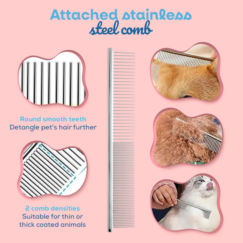 Sinko Double-Sided Undercoat Rake – Dematting & Deshedding (Brush & Comb)
