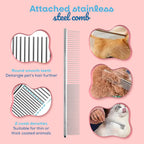 Sinko Double-Sided Undercoat Rake – Dematting & Deshedding (Brush & Comb)