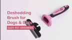 Sinko Skin-Friendly Deshedding Brush for Dogs & Cats (Pink)